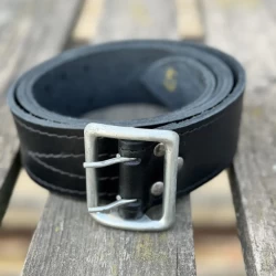 Ремень офицерский черный кожа УЦЕНКА