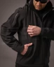 Куртка тактическая Хантер Софтшелл черная на сетке 40-42/3