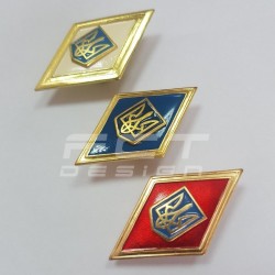 Нагрудный Знак об окончании вуза/Ромб красный, синий, белый /Поплавок