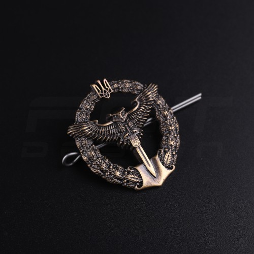 Кокарда Беретный знак "Сова Разведка" металл