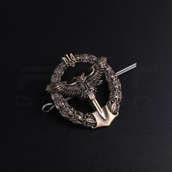 Кокарда беретний знак Сова Розвідка метал