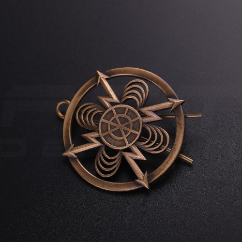 Беретний знак кокарда радіотехнічних військ та зв'язку нового зразка метал  