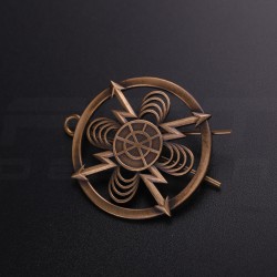 Беретний знак кокарда радіотехнічних військ та зв'язку нового зразка метал