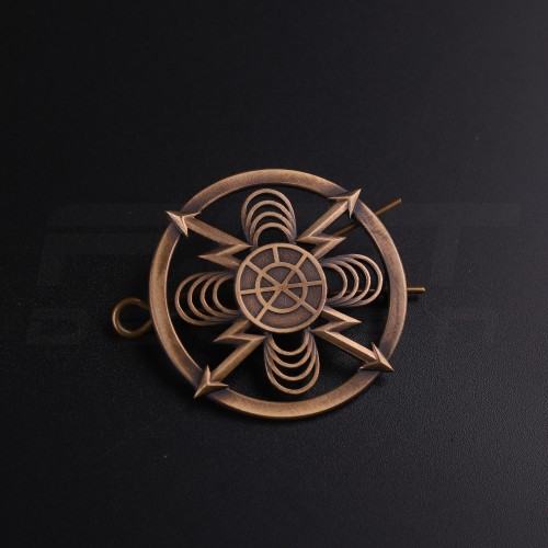 Беретний знак кокарда радіотехнічних військ та зв'язку нового зразка метал  