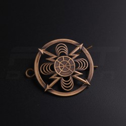 Беретний знак кокарда радіотехнічних військ та зв'язку нового зразка метал