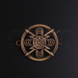 Беретний знак кокарда радіотехнічних військ та зв'язку нового зразка метал