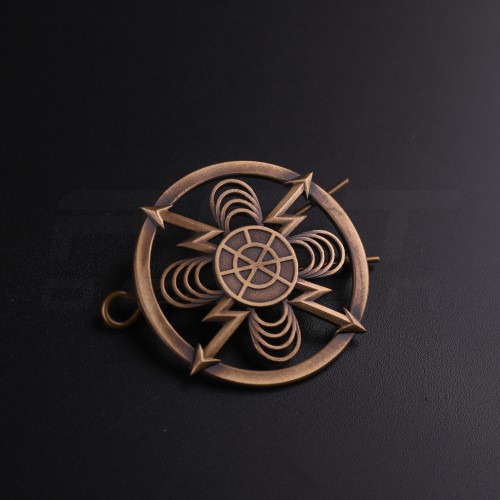 Беретний знак кокарда радіотехнічних військ та зв'язку нового зразка метал  