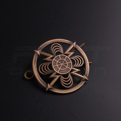 Беретний знак кокарда радіотехнічних військ та зв'язку нового зразка метал