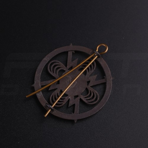 Беретний знак кокарда радіотехнічних військ та зв'язку нового зразка метал  