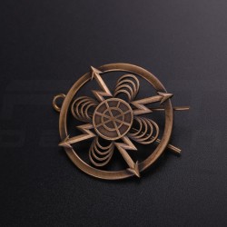 Беретний знак кокарда радіотехнічних військ та зв'язку нового зразка метал