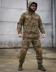 Костюм Гірка Анорак демісезонний піксель G-0822 з інтегрованим захистом хижак