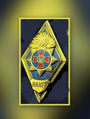 Ромб НАНГУ-Знак нагрудний об закінченні академії НГУ-поплавок синий