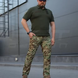 Футболка Поло тактическая летняя Zara Хаки