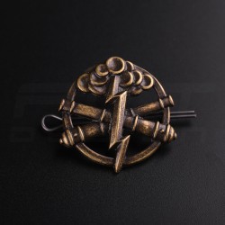 Беретний знак кокарда артилерії і ракетних військ метал Гроза гармати