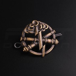 Беретний знак кокарда артилерії і ракетних військ метал Гроза гармати