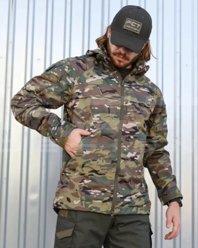 Куртка Вітровка Патрол демісезон на сітці Зелений Мультикам 40-42/3 40-42/3