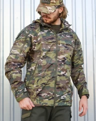 Куртка Вітровка Патрол демісезон на сітці Зелений Мультикам