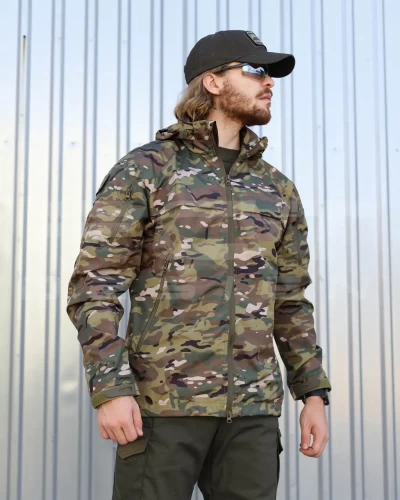 Куртка Вітровка Патрол демісезон на сітці Зелений Мультикам 40-42/3 40-42/3