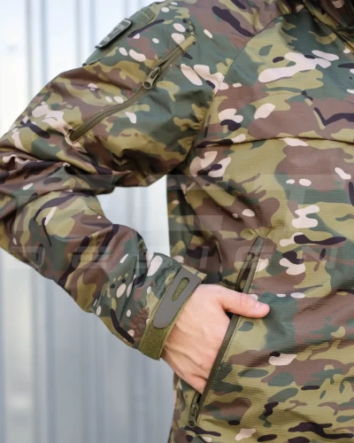 Куртка Вітровка Патрол демісезон на сітці Зелений Мультикам 40-42/3 40-42/3