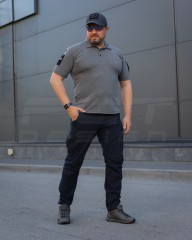 Футболка Поло мілітарі преміум Лакоста бавовна Сіра