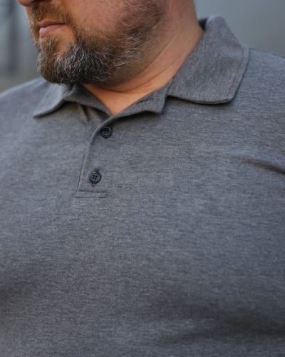 Футболка Поло мілітарі преміум Лакоста бавовна Сіра 42 42