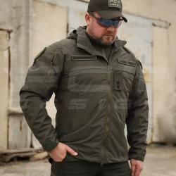 Куртка Ветровка Патрол водонепроницаемая хаки на сетке