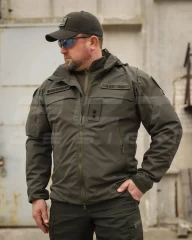 Куртка Вітровка Патрол водонепроникна хакі на сітці