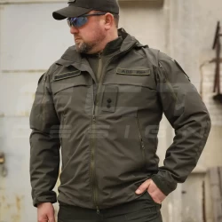 Куртка Ветровка Патрол водонепроницаемая хаки на сетке