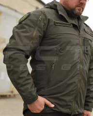 Куртка Вітровка Патрол водонепроникна хакі на сітці