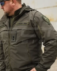 Куртка Вітровка Патрол водонепроникна хакі на сітці