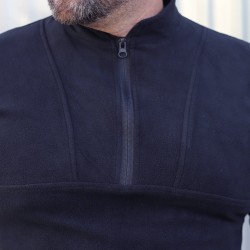 Кофта флис Урбан с молнией под горло Темно-синяя