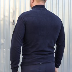 Кофта флис Урбан с молнией под горло Темно-синяя