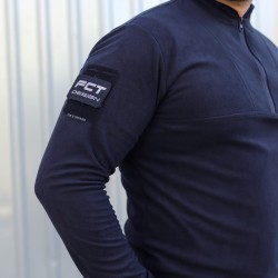 Кофта флис Урбан с молнией под горло Темно-синяя