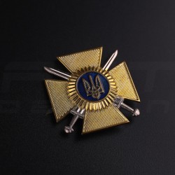Беретний знак кокарда хрест ЗСУ нового зразка пластик