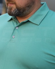 Футболка Поло мілітарі преміум Лакоста бавовна Бірюзова