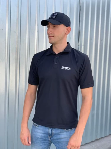 Футболка поло FCT Coolpass вологовідвідна чорна 42 42