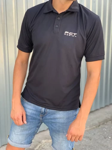 Футболка поло FCT Coolpass вологовідвідна чорна 42 42