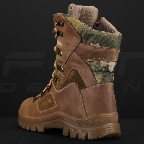 Берці тактичні зимові Stalker шкіра Crazy Horse цигейка вставки мультикам койот 39 39