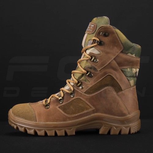 Берці тактичні зимові Stalker шкіра Crazy Horse цигейка вставки мультикам койот 39 39