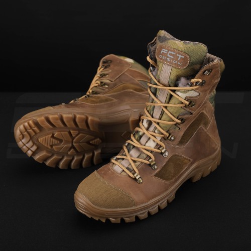 Берці тактичні зимові Stalker шкіра Crazy Horse цигейка вставки мультикам койот 39 39