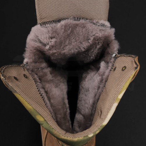 Берці тактичні зимові Stalker шкіра Crazy Horse цигейка вставки мультикам койот 39 39