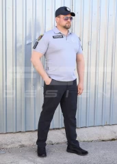 Футболка поло для Поліції вологовідвідна CoolPass сіра