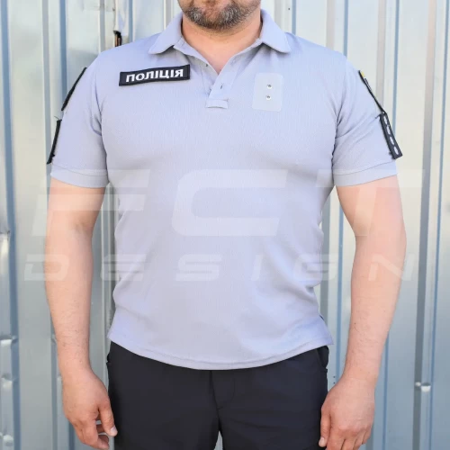 Футболка поло для Поліції вологовідвідна CoolPass сіра 42 42