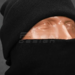 Баф вязаный акрил черный