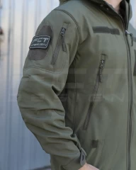 Куртка тактична Альфа Софтшел фліс хакі