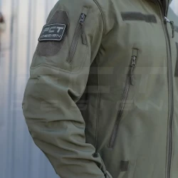 Куртка тактична Альфа Софтшел фліс хакі