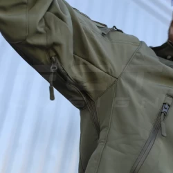 Куртка тактична Альфа Софтшел фліс хакі