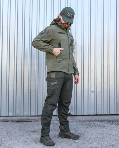 Куртка тактична Альфа Софтшел фліс хакі 40-42/3 40-42/3