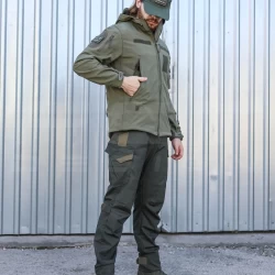 Куртка тактична Альфа Софтшел фліс хакі