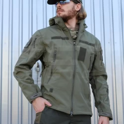 Куртка тактична Альфа Софтшел фліс хакі